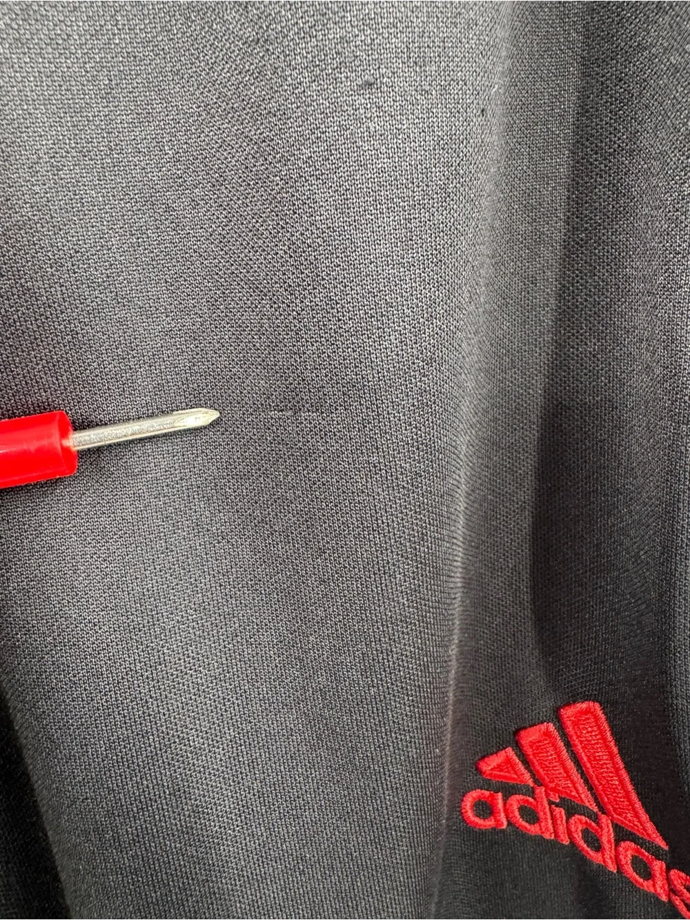Adidas Track Pants Mens Medium Black Red 3-Stripes Climacool Athletic Soccer